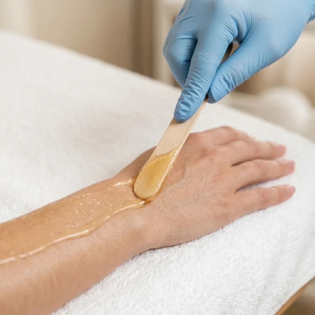 ARMS (HALF) WAX service at H2O Nail & Wax Studio