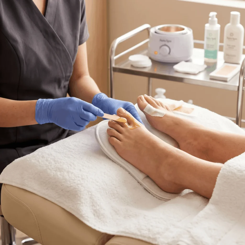 TOES WAX service at H2O Nail & Wax Studio